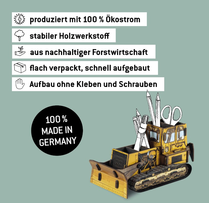 Weitere Ansicht: Werkhaus Stiftebox Raupe
