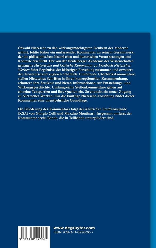 Weitere Ansicht: Kommentar zu Nietzsches "Also sprach Zarathustra" III und IV | Katharina Grätz