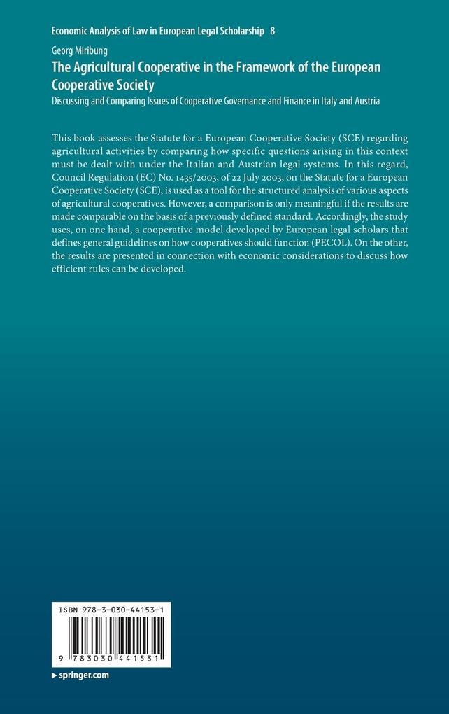 Weitere Ansicht: The Agricultural Cooperative in the Framework of the European Cooperative Society | Georg Miribung