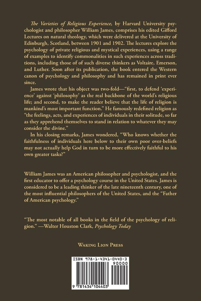 Weitere Ansicht: The Varieties of Religious Experience | William James
