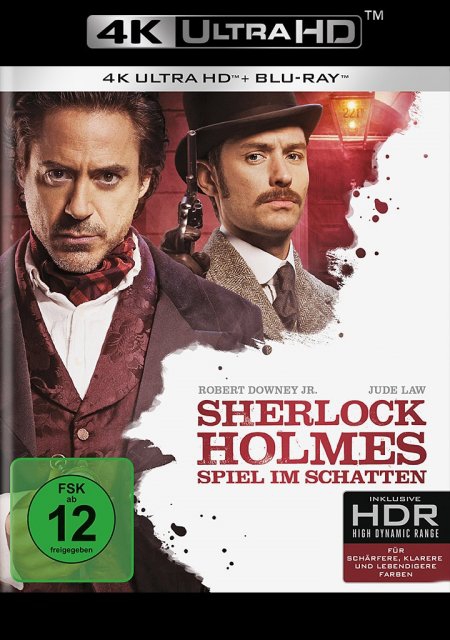 Produktbild: Sherlock Holmes: Spiel im Schatten 4K, 2 UHD-Blu-ray + 1 Blu-ray