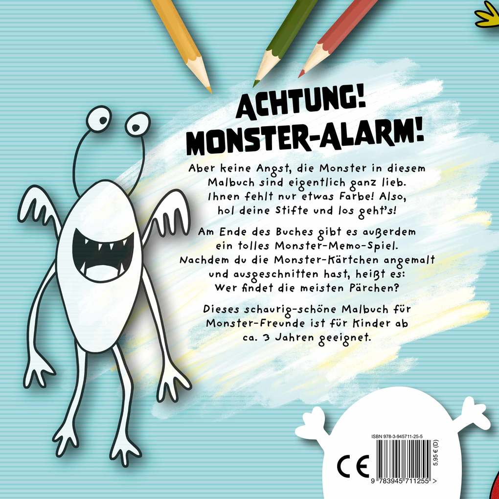 Weitere Ansicht: Monster-Alarm! Das schaurig-schöne Monster-Malbuch für Kinder ab 3 Jahren | Silke Weßner