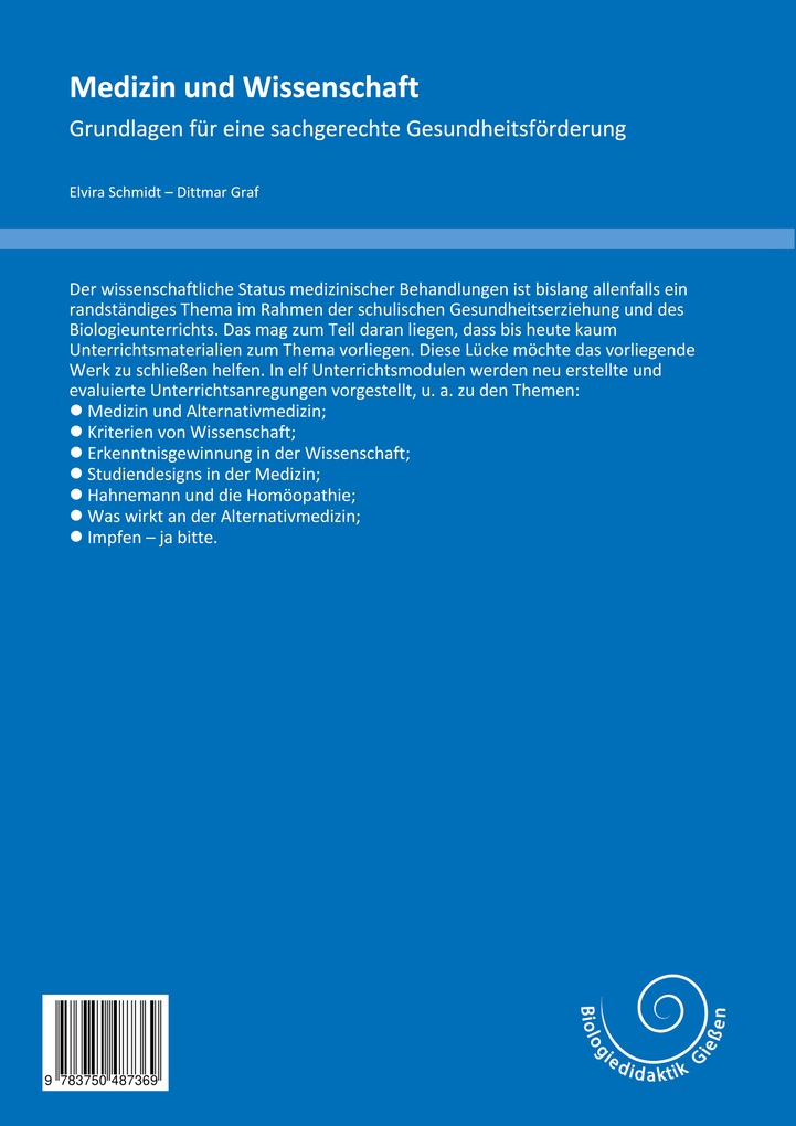 Weitere Ansicht: Medizin und Wissenschaft | Elvira Schmidt, Dittmar Graf