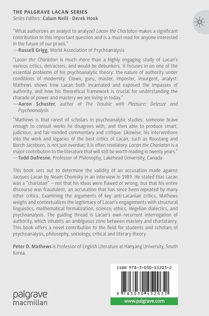 Weitere Ansicht: Lacan the Charlatan | Peter D. Mathews
