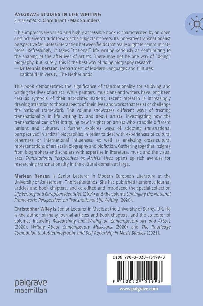 Weitere Ansicht: Transnational Perspectives on Artists' Lives