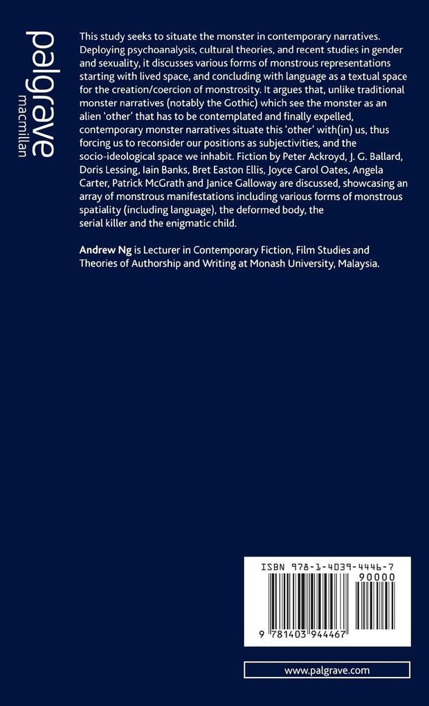 Weitere Ansicht: Dimensions of Monstrosity in Contemporary Narratives | A. Ng