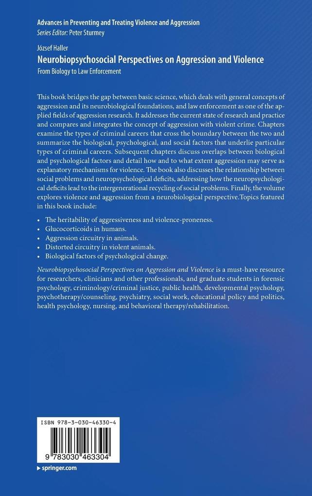 Weitere Ansicht: Neurobiopsychosocial Perspectives on Aggression and Violence | József Haller