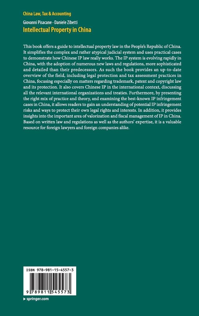 Weitere Ansicht: Intellectual Property in China | Giovanni Pisacane, Daniele Zibetti