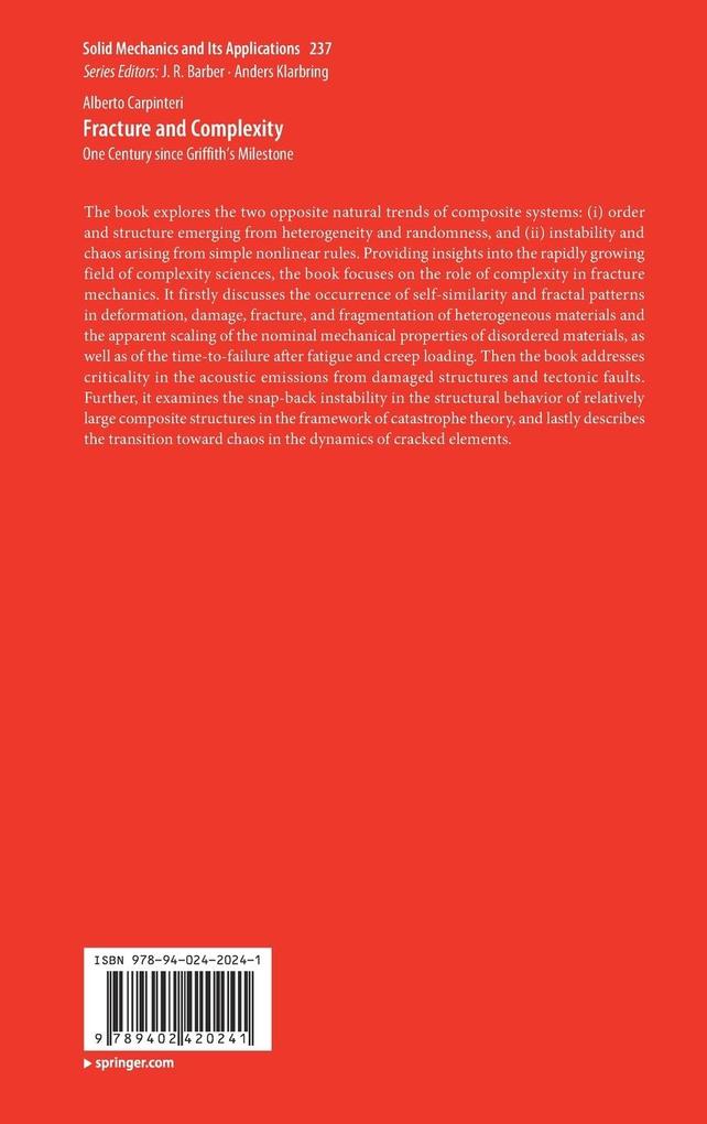 Weitere Ansicht: Fracture and Complexity | Alberto Carpinteri