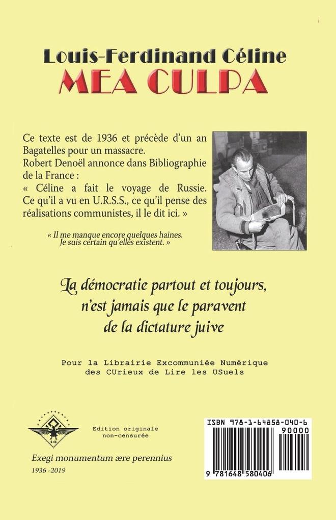Weitere Ansicht: Mea Culpa | Louis-Ferdinand Céline