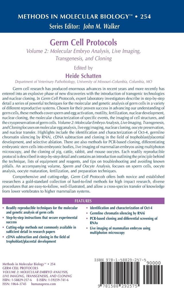 Weitere Ansicht: Germ Cell Protocols