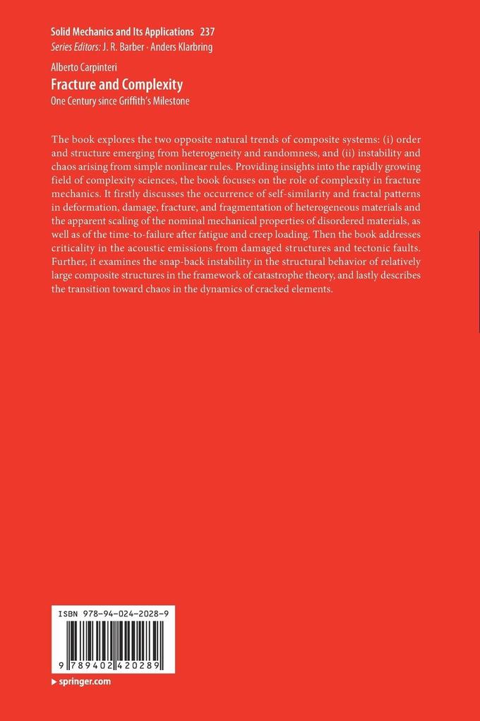 Weitere Ansicht: Fracture and Complexity | Alberto Carpinteri