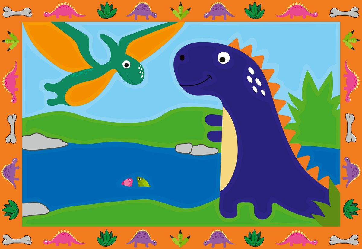 Weitere Ansicht: Ravensburger Malen nach Zahlen 28694 - Land der Dinosaurier - Kinder 5-7 Jahren