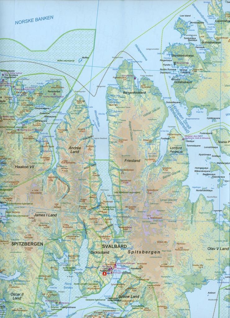 Weitere Ansicht: Spitsbergen/Svalbard 1:800 000