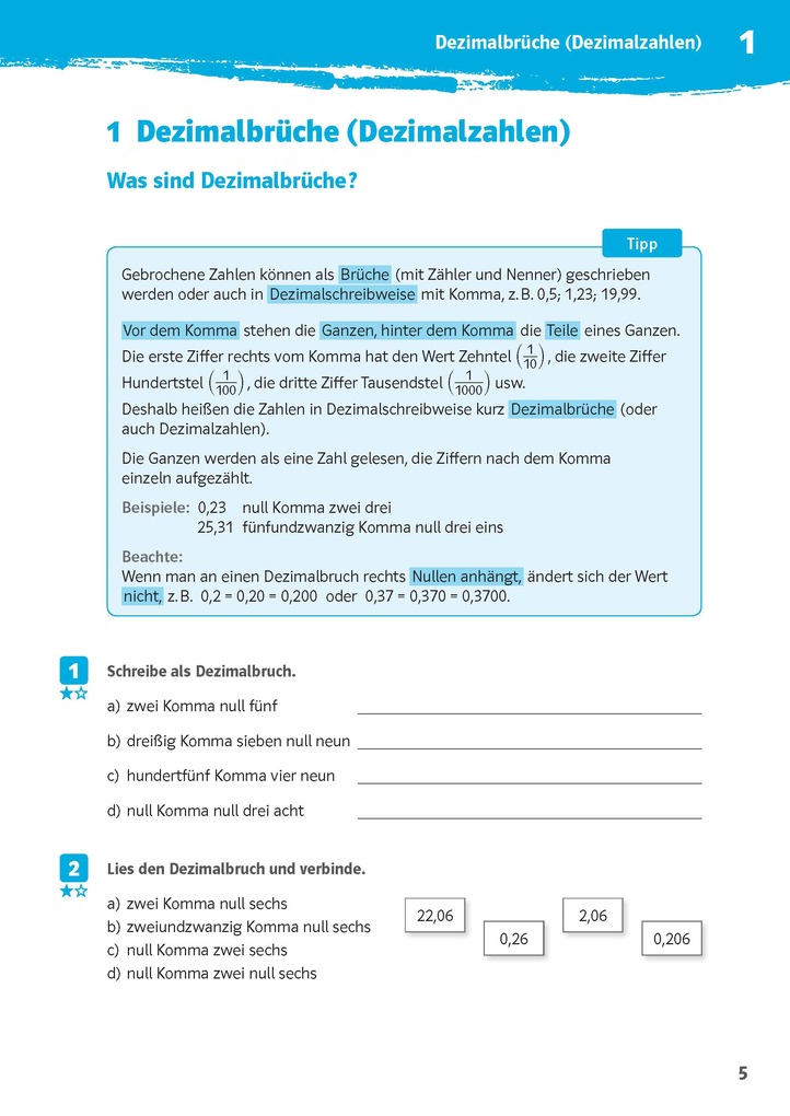 Weitere Ansicht: Klett 10-Minuten-Training Mathematik Rechnen mit Dezimalbrüchen 6. Klasse