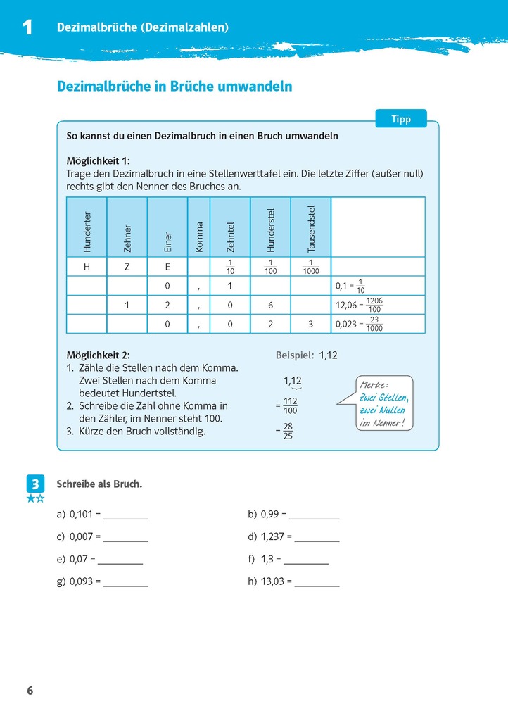 Weitere Ansicht: Klett 10-Minuten-Training Mathematik Rechnen mit Dezimalbrüchen 6. Klasse