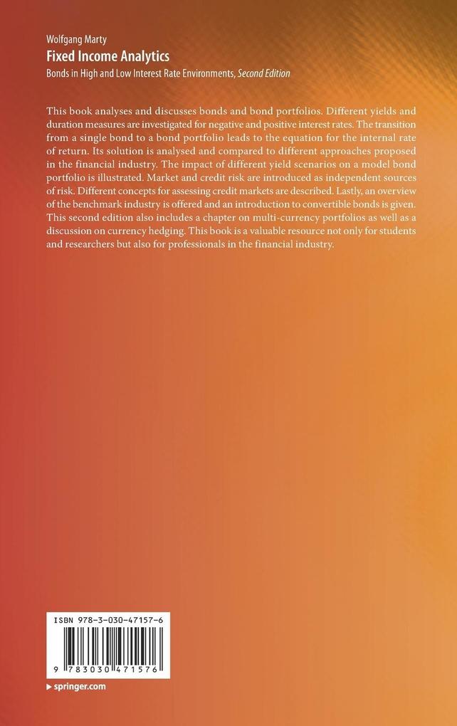 Weitere Ansicht: Fixed Income Analytics | Wolfgang Marty