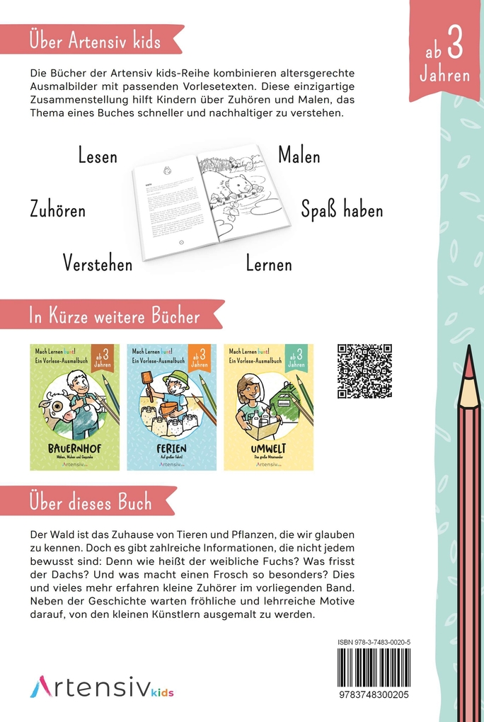 Weitere Ansicht: Wald - Ein Vorlese-Malbuch für Kinder ab 3 Jahren | Holger Schulz