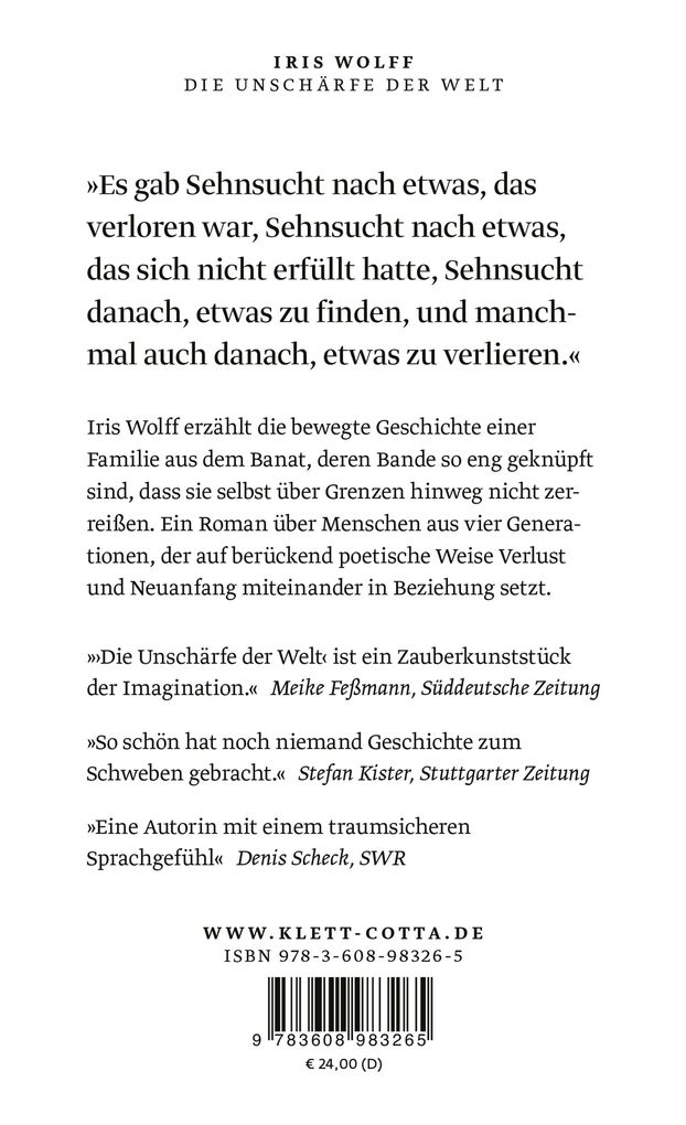 Weitere Ansicht: Die Unschärfe der Welt | Iris Wolff