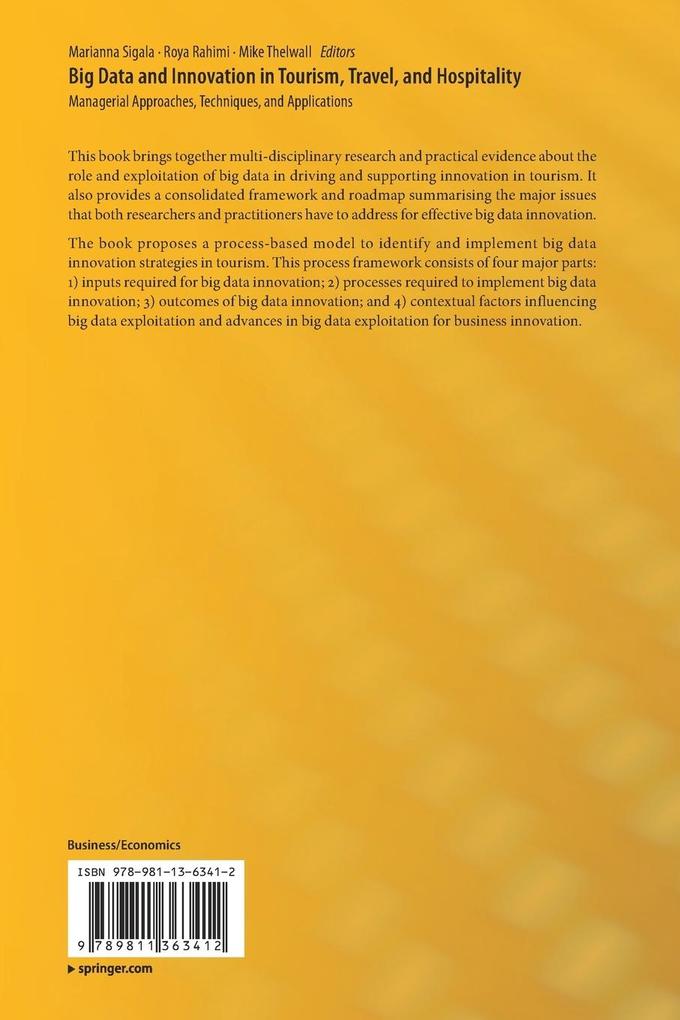 Weitere Ansicht: Big Data and Innovation in Tourism, Travel, and Hospitality