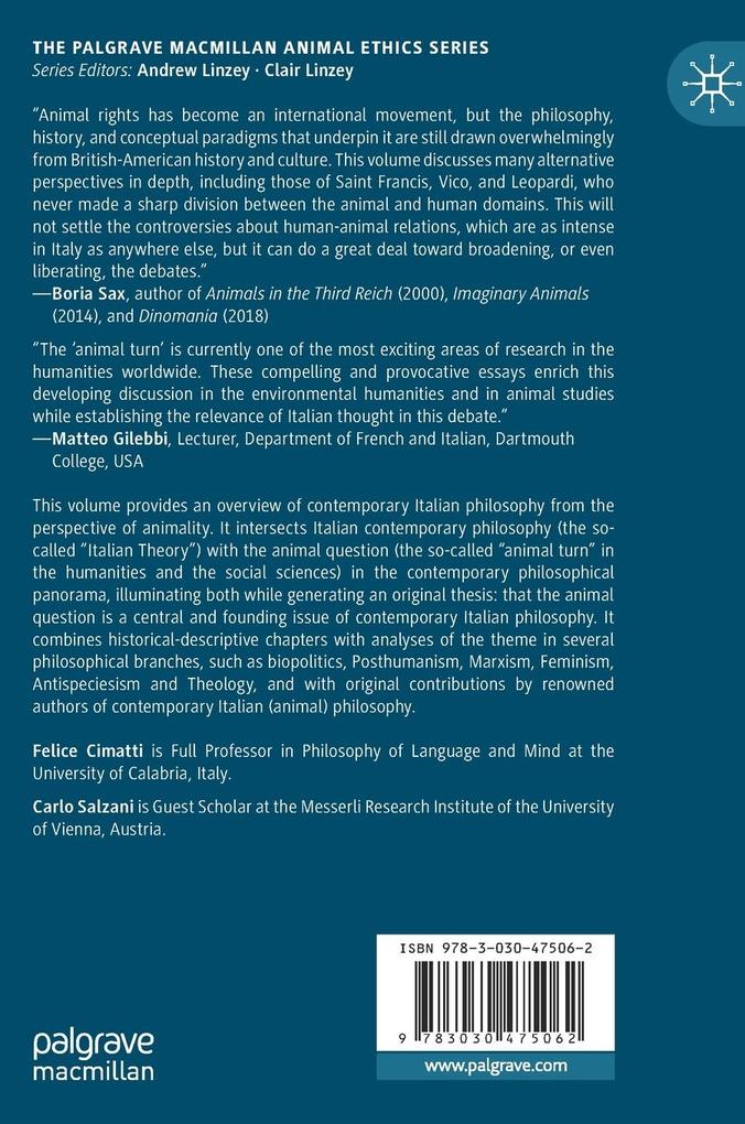Weitere Ansicht: Animality in Contemporary Italian Philosophy