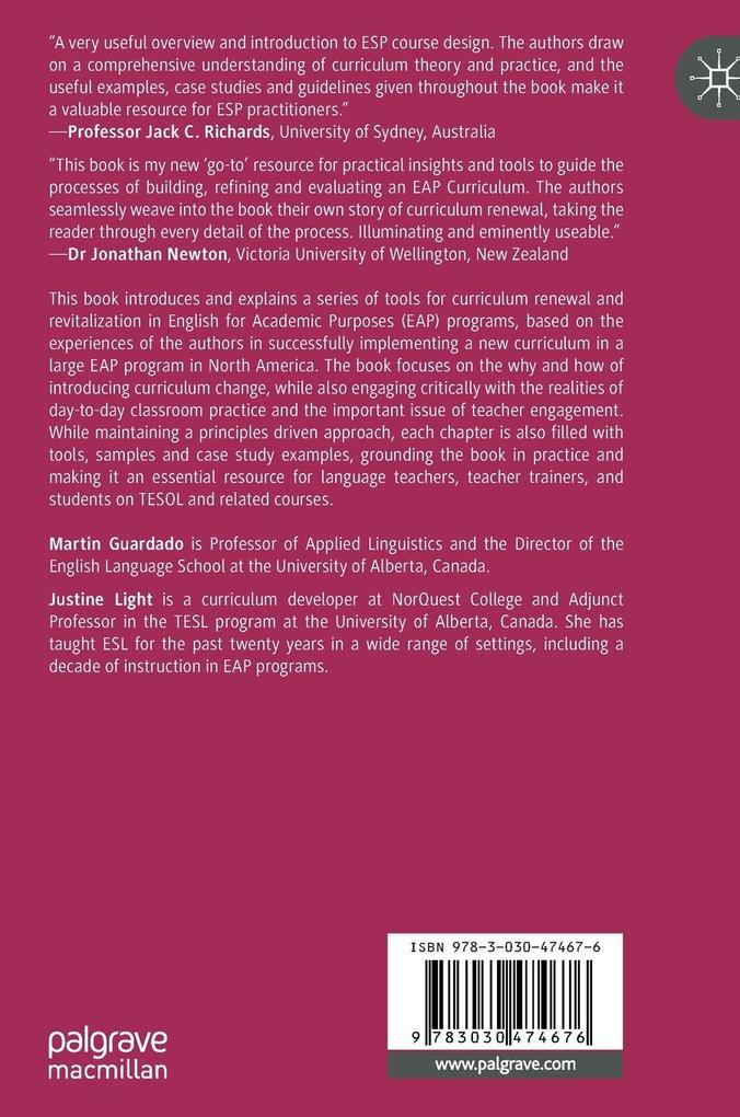 Weitere Ansicht: Curriculum Development in English for Academic Purposes | Martin Guardado, Justine Light