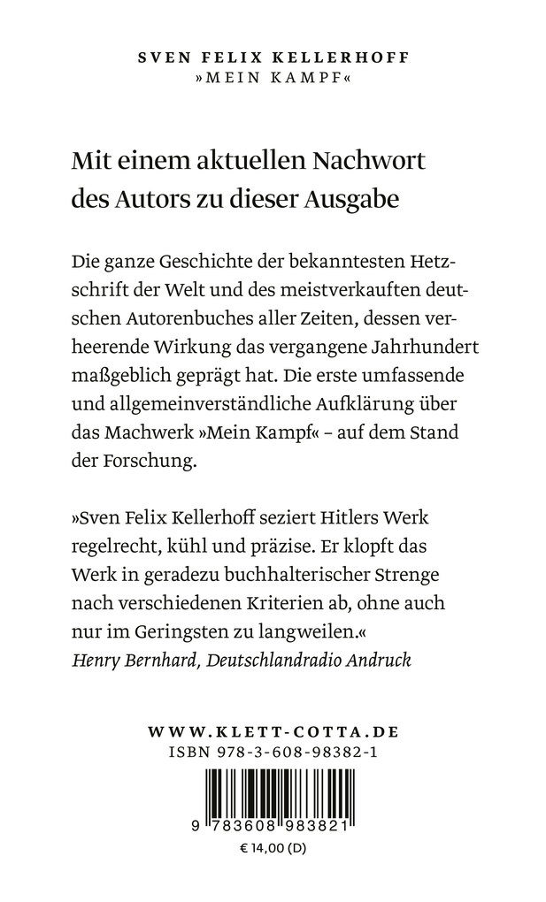 Weitere Ansicht: «Mein Kampf» - Die Karriere eines deutschen Buches | Sven Felix Kellerhoff