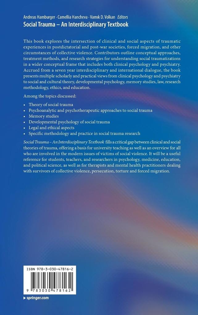 Weitere Ansicht: Social Trauma - An Interdisciplinary Textbook