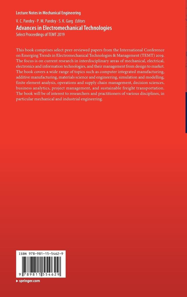 Weitere Ansicht: Advances in Electromechanical Technologies