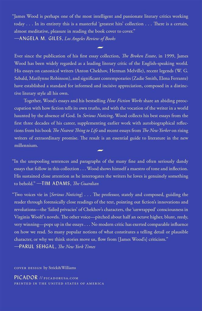 Weitere Ansicht: Serious Noticing | James Wood