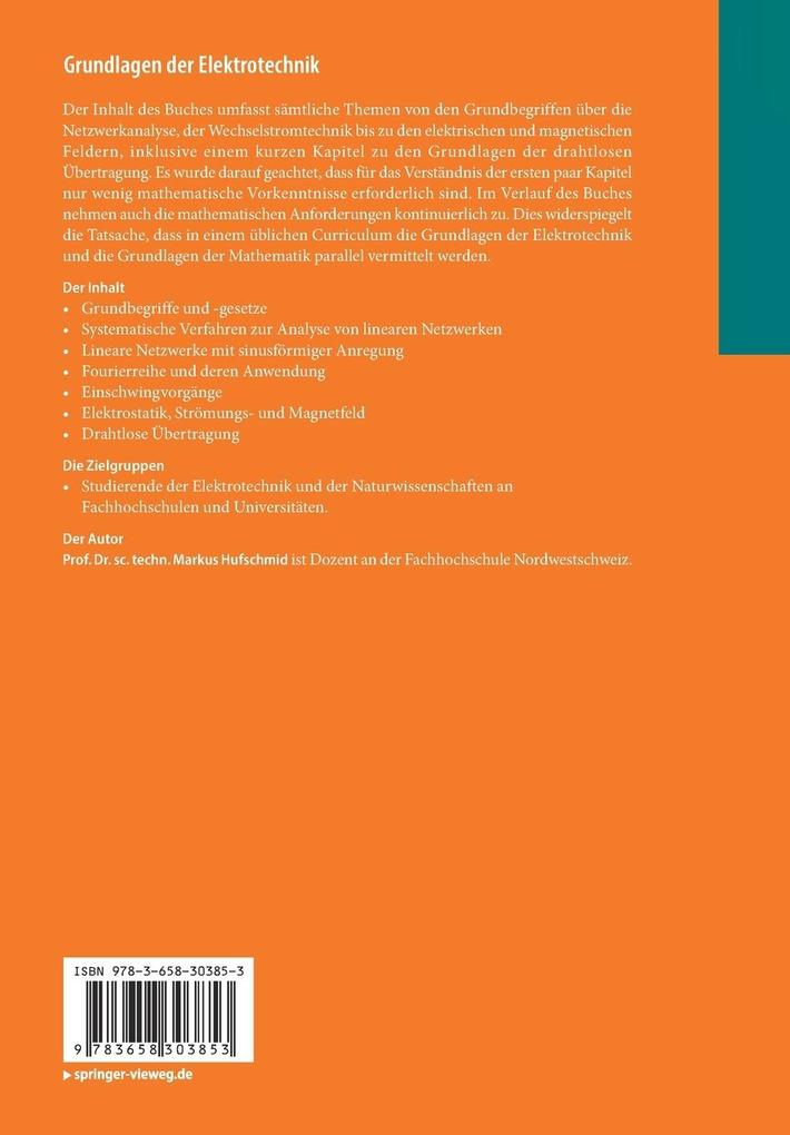 Weitere Ansicht: Grundlagen der Elektrotechnik | Markus Hufschmid