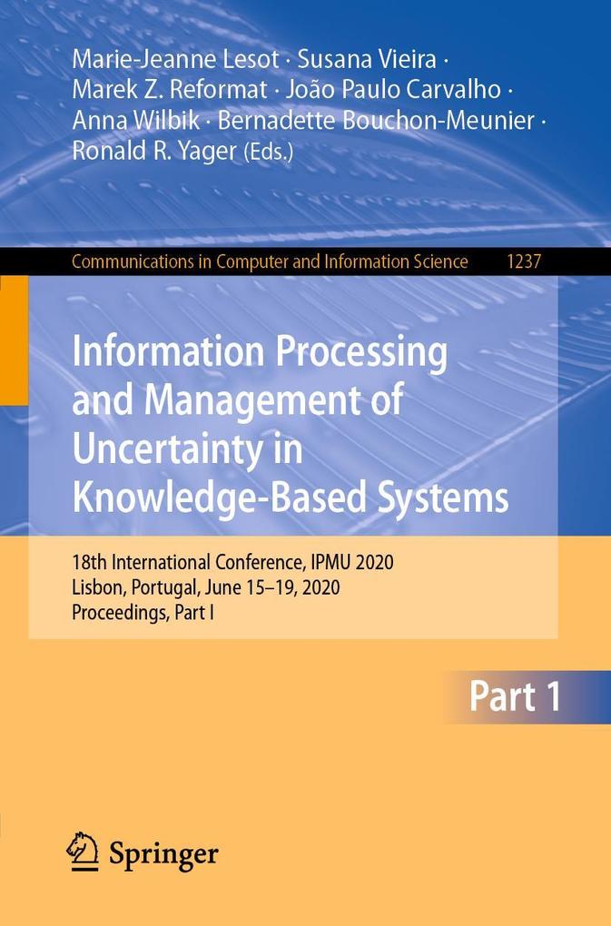 Produktbild: Information Processing and Management of Uncertainty in Knowledge-Based Systems