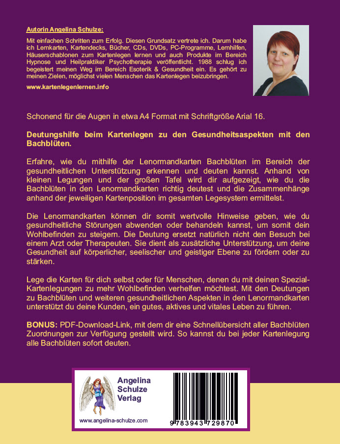 Weitere Ansicht: Kartenlegen lernen mit 40x LENORMAND POWER Bachblüten | Angelina Schulze