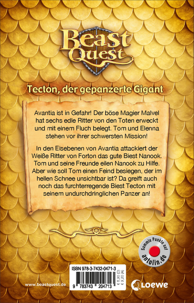 Weitere Ansicht: Beast Quest (Band 59) - Tecton, der gepanzerte Gigant | Adam Blade