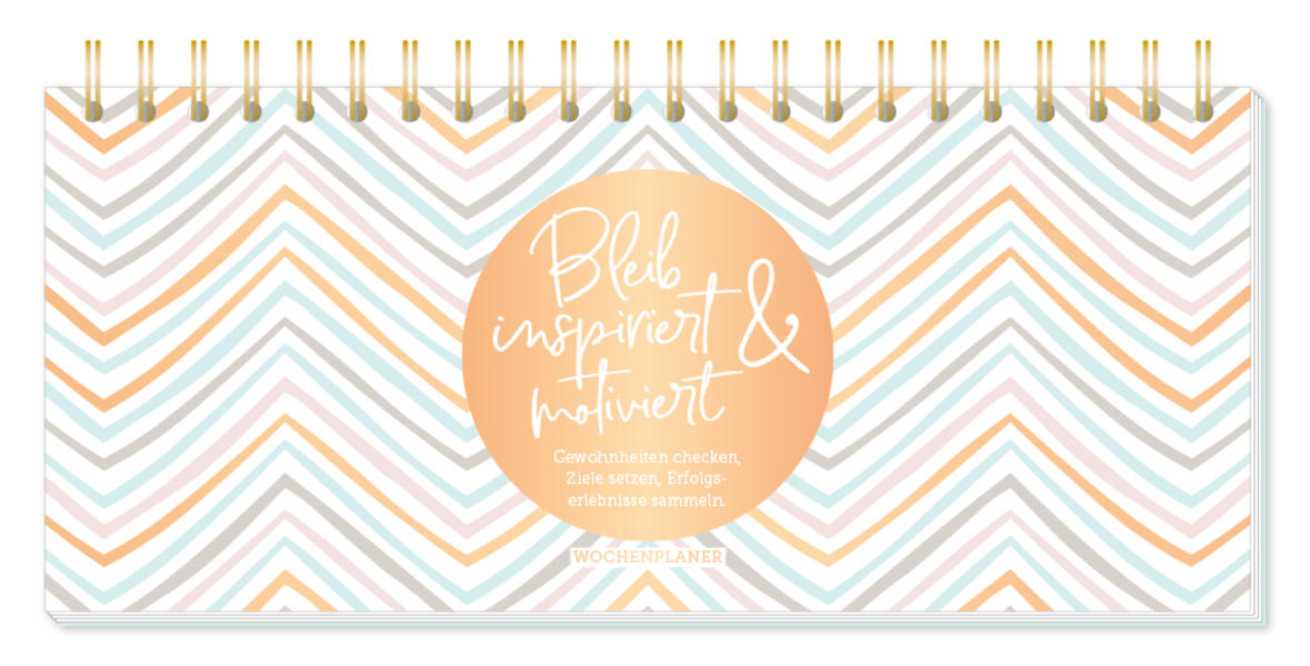 Produktbild: Premium-Wochenplaner "Bleib inspiriert & motiviert"