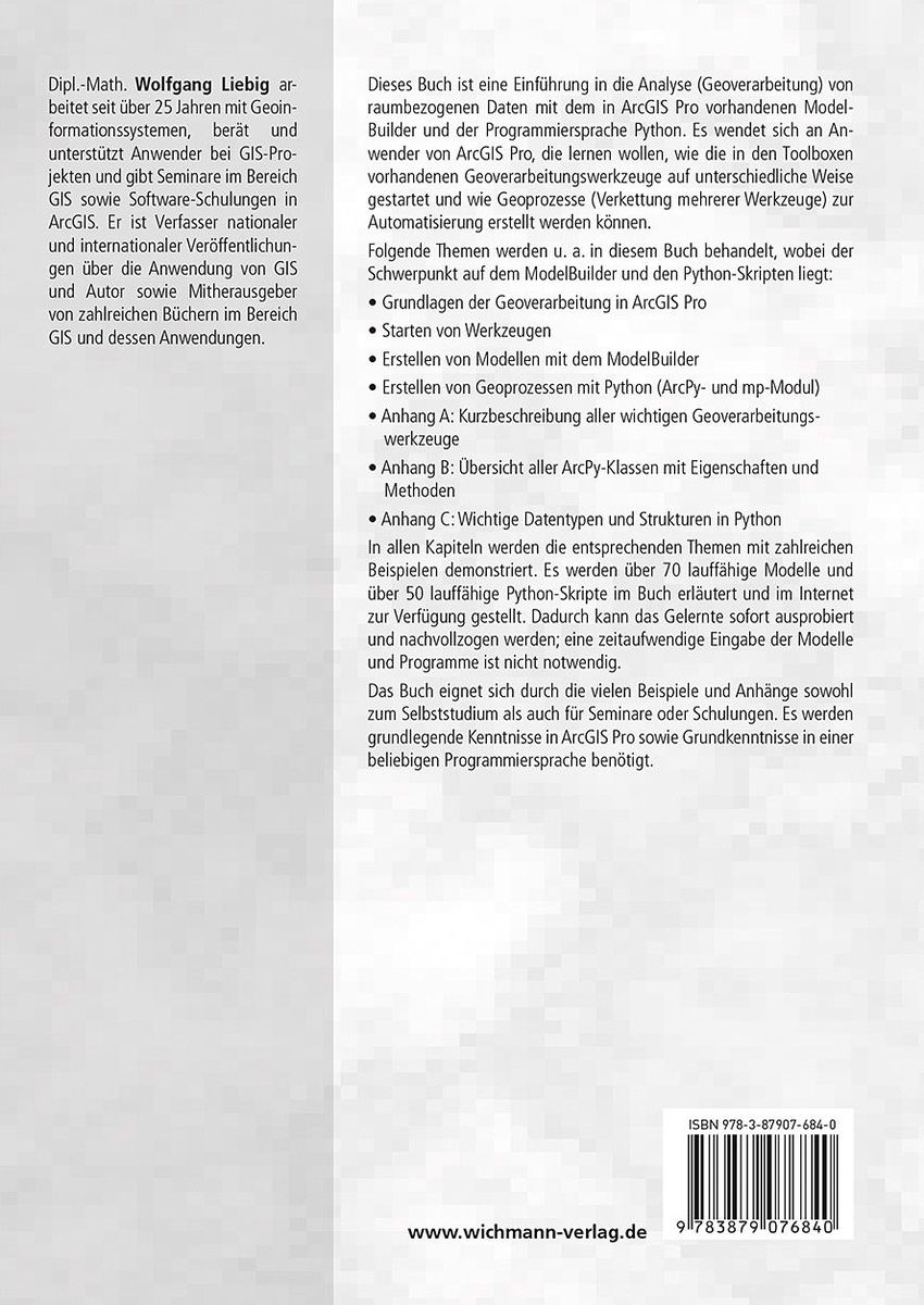 Weitere Ansicht: ArcGIS Pro Geoverarbeitung | Wolfgang Liebig