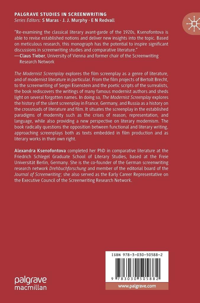 Weitere Ansicht: The Modernist Screenplay | Alexandra Ksenofontova