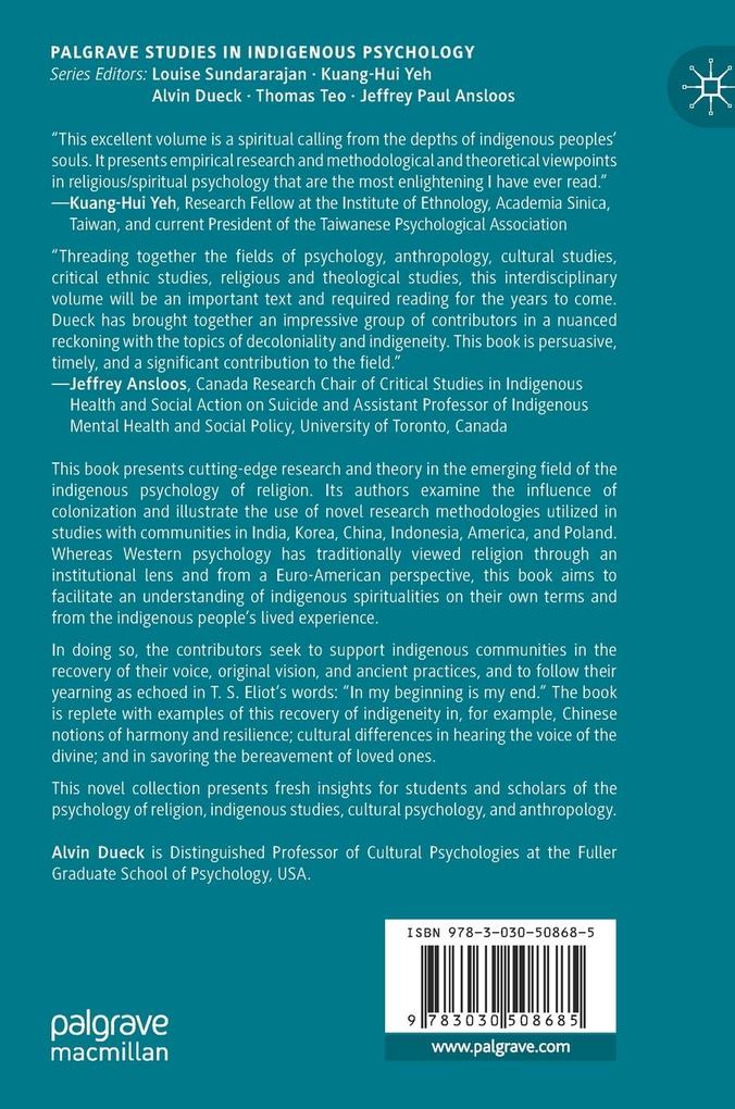 Weitere Ansicht: Indigenous Psychology of Spirituality