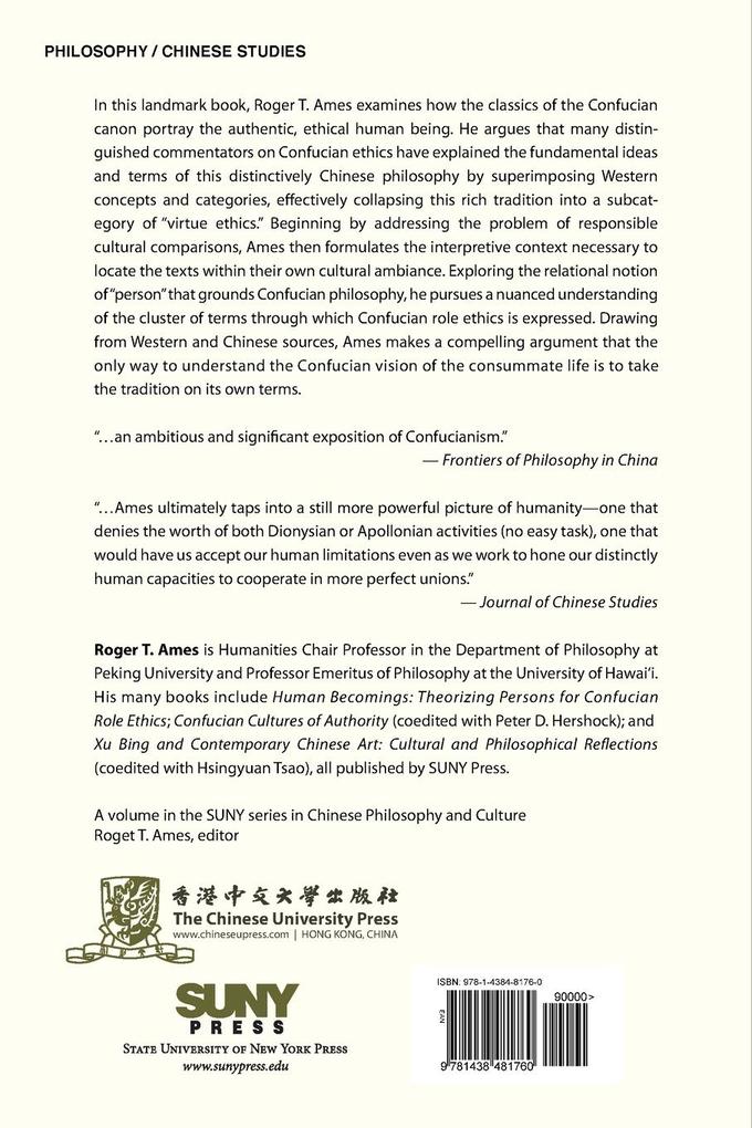 Weitere Ansicht: Confucian Role Ethics | Roger T. Ames
