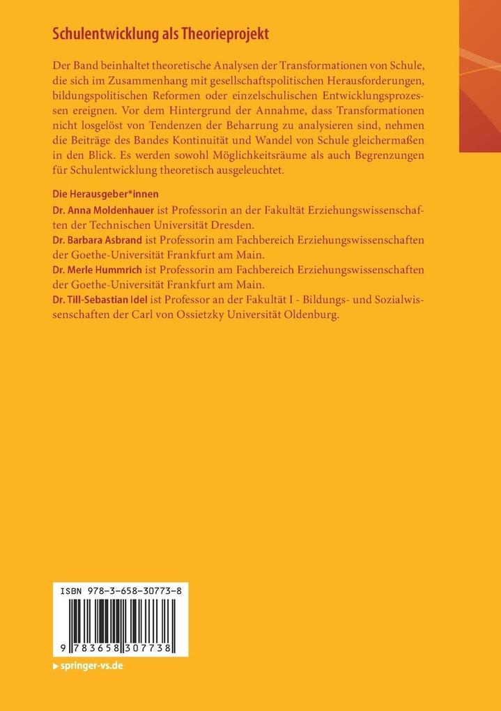 Weitere Ansicht: Schulentwicklung als Theorieprojekt