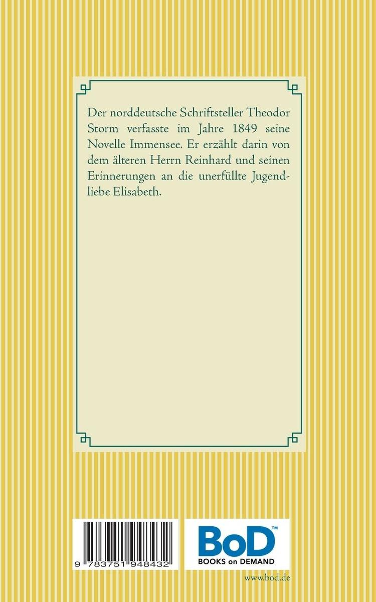 Weitere Ansicht: Immensee | Theodor Storm