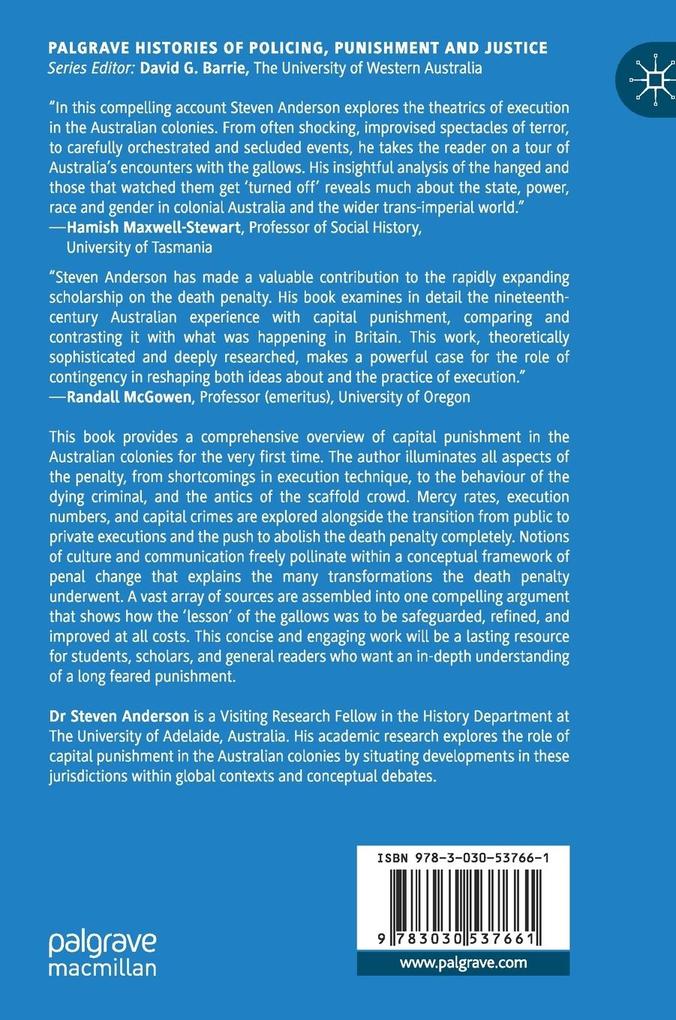 Weitere Ansicht: A History of Capital Punishment in the Australian Colonies, 1788 to 1900 | Steven Anderson