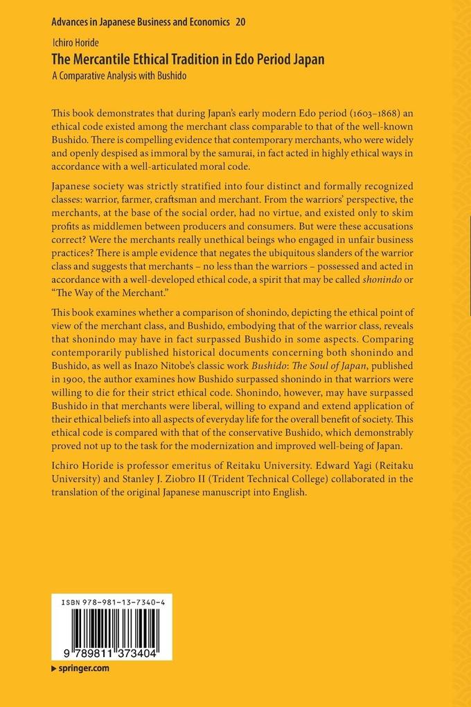 Weitere Ansicht: The Mercantile Ethical Tradition in Edo Period Japan | Ichiro Horide