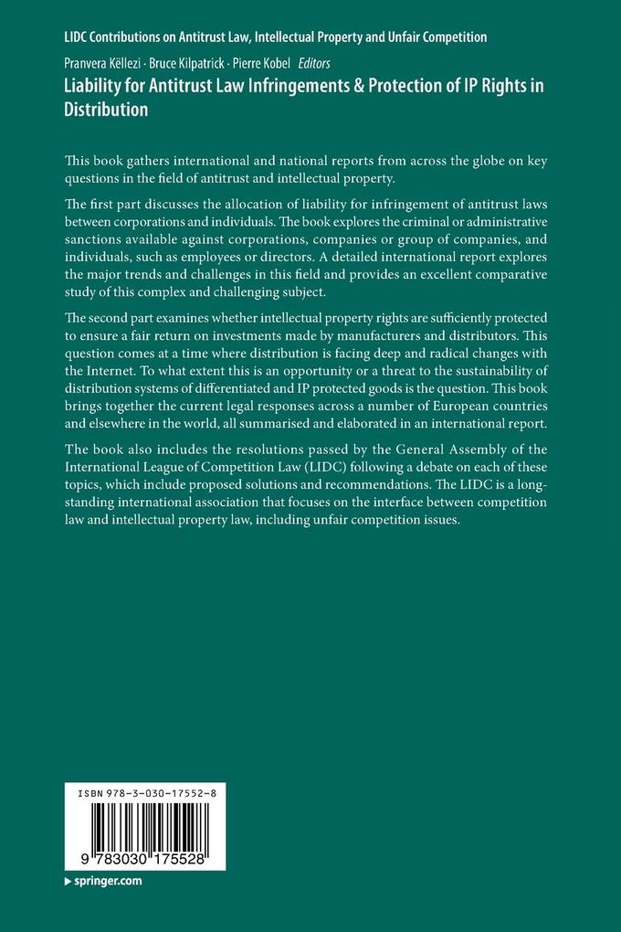 Weitere Ansicht: Liability for Antitrust Law Infringements & Protection of IP Rights in Distribution