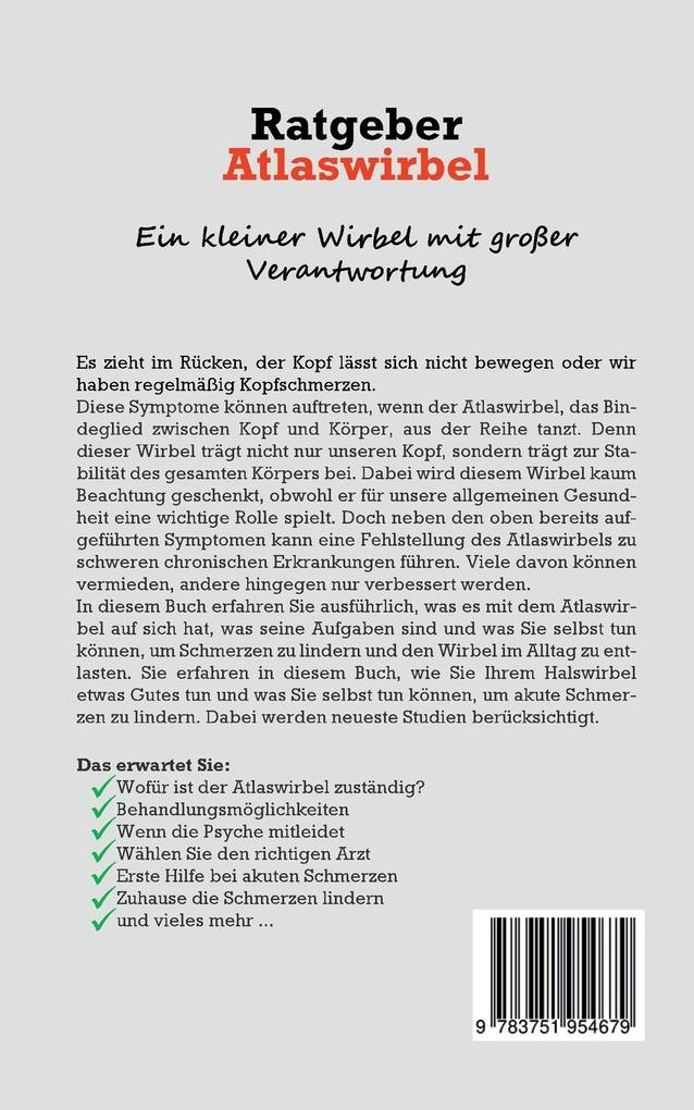 Weitere Ansicht: Ratgeber Atlaswirbel: Ein kleiner Wirbel mit großer Verantwortung - Die Ursachen Ihrer Beschwerden verstehen und Schritt für Schritt lindern | inkl. praktischer Übungen für den HWS - Bereich | Oliver Kamp