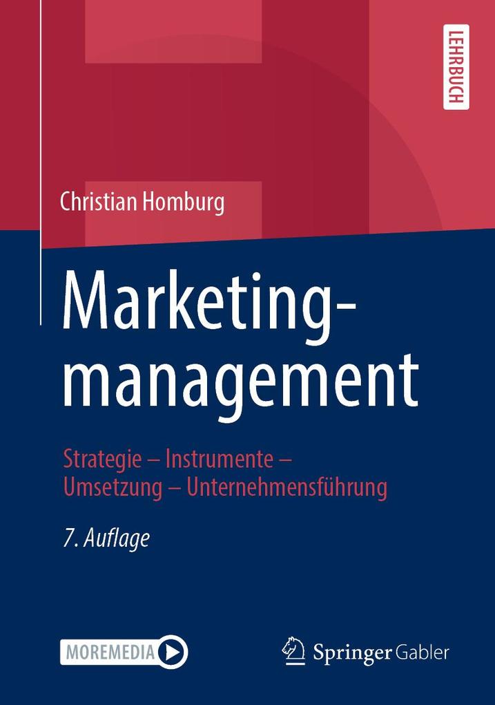 Produktbild: Marketingmanagement | Christian Homburg