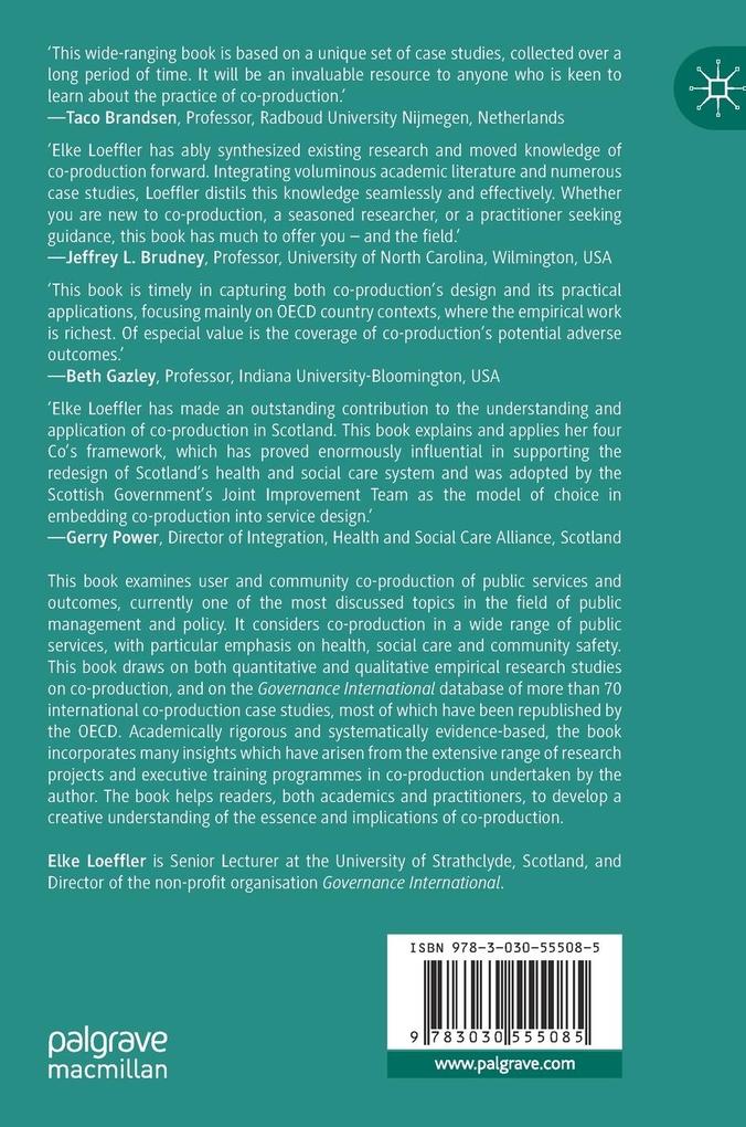 Weitere Ansicht: Co-Production of Public Services and Outcomes | Elke Loeffler