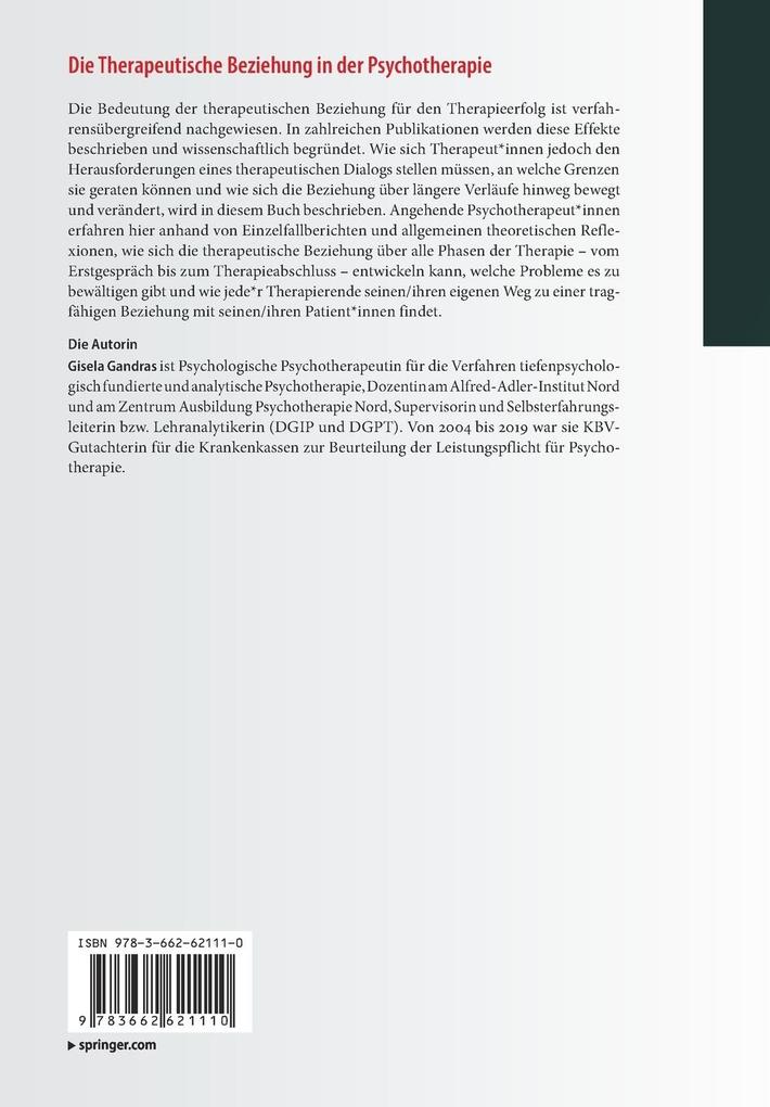 Weitere Ansicht: Die Therapeutische Beziehung in der Psychotherapie | Gisela Gandras