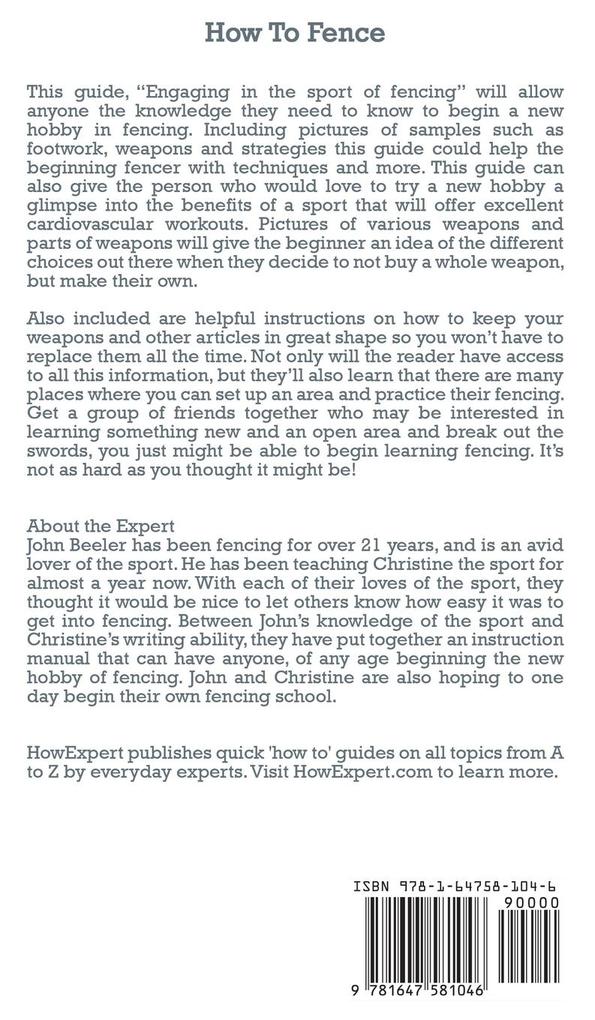 Weitere Ansicht: How To Fence | Howexpert, Christine Tanner