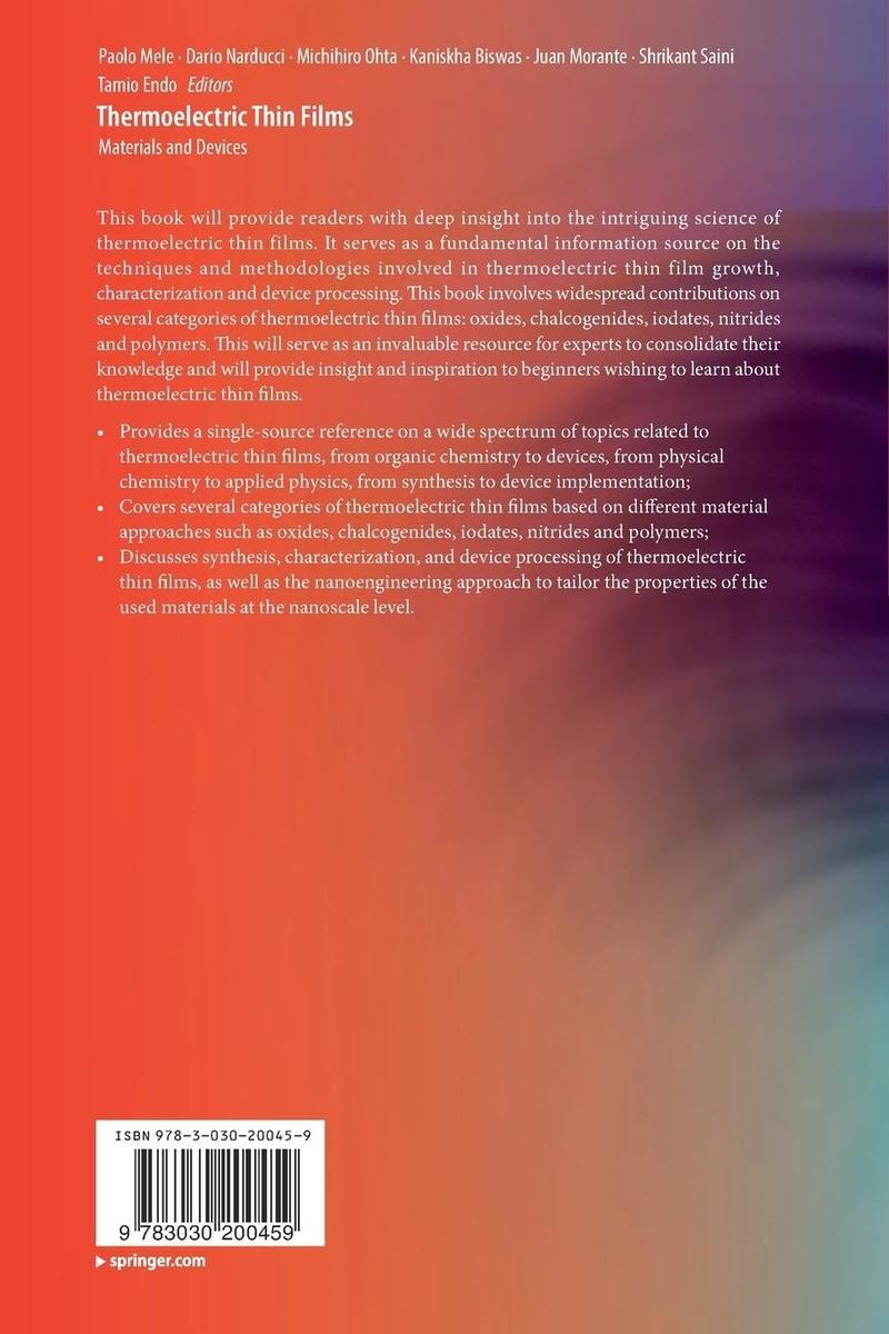 Weitere Ansicht: Thermoelectric Thin Films